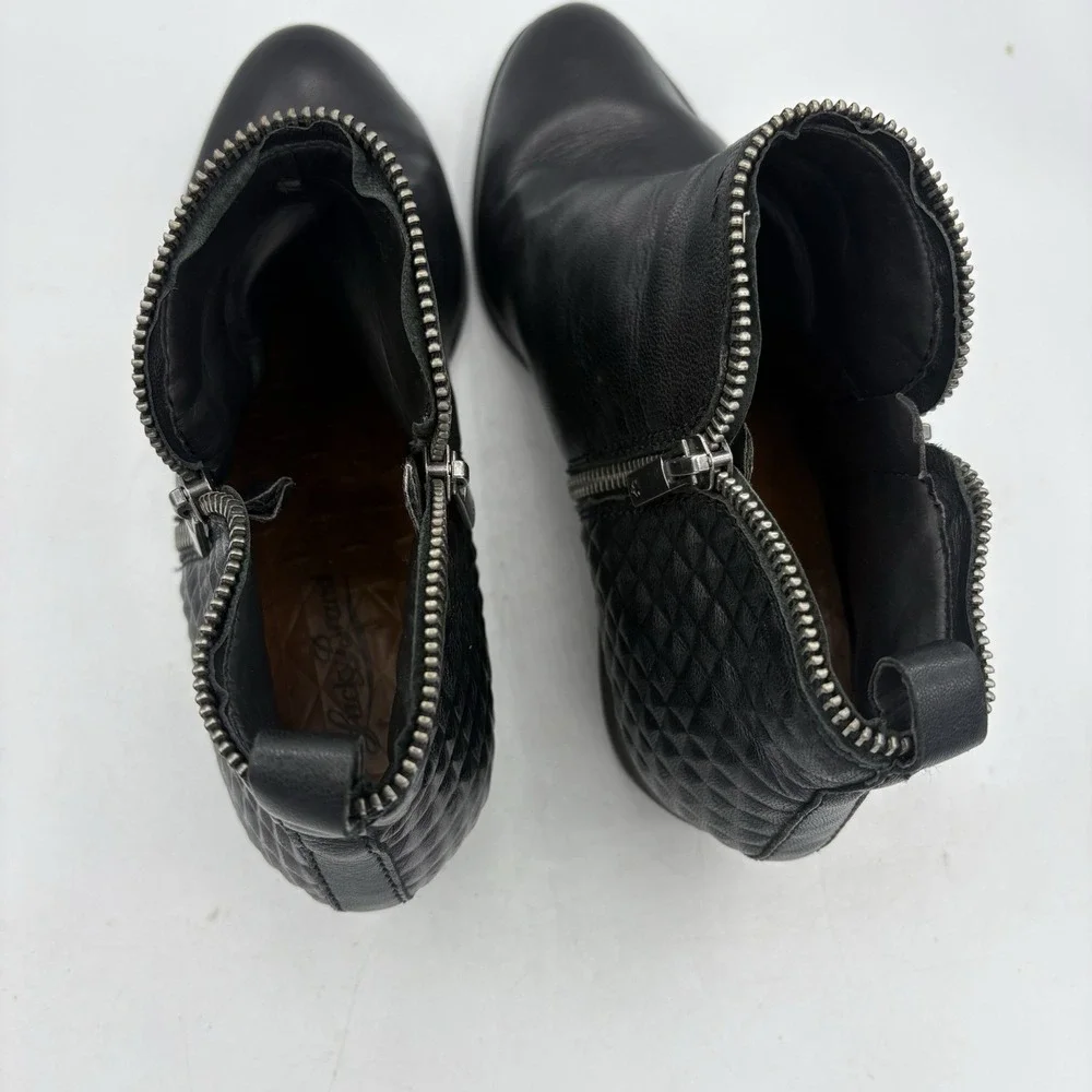 Lucky Brand Ankle Boots Womens Size 9 M Bartalino Black‎ Double Zip Booties